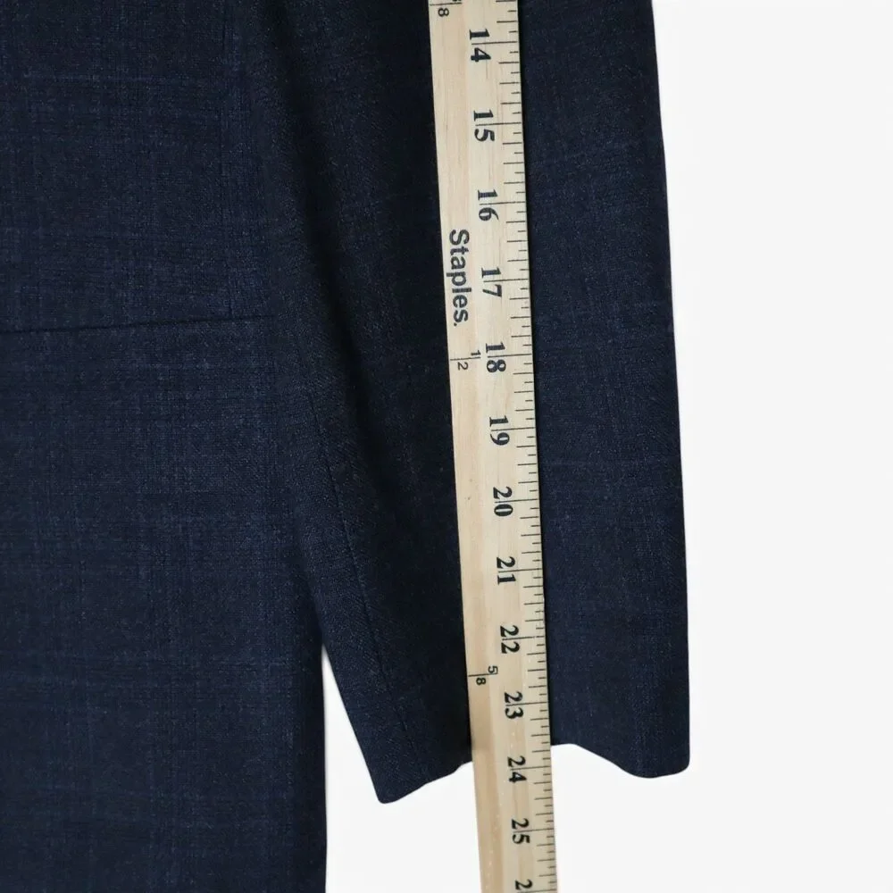 J. Crew Ludlow Men's 40R Carpini 100% Wool Blazer Unstructured Jacket Blue Check
